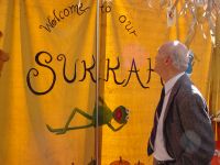 Judge Max Rosenn at Levinson's Sukkah