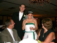 Erin & Michael Greet Guests