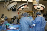 A picture of the open heart surgery team