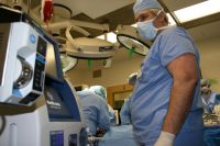 My perfusionist, Joe Zimak, operating the heart lung machine