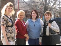 Lori, Colleen, Michelle & Kitch outside WBRE TV