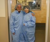 On Location in our "Bunny Suits"