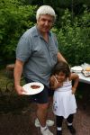 My perfusionist and his daughter enjoying our celebration of life cookout