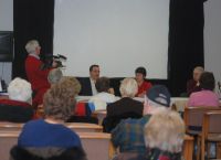Recording a scene from the panel discussion