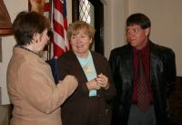 Kitch, Mrs. Hargadon and Jim Thomas,Executive Director YMCA