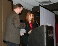 Tom Gurzynski Helping Dr. Theresa Kovacs